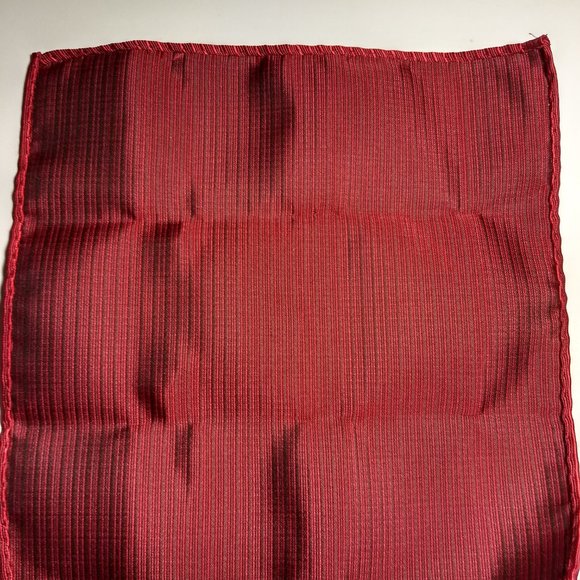 NWT red silk cuff links pocket square gift set - Picture 5 of 10